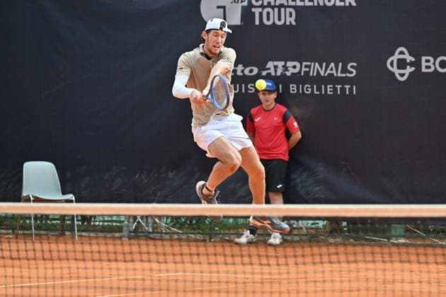 Foto IPP Felice De Martino Napoli 26 03 2025 Napoli Tennis Cup 2025 ATP, Tennis Herren Challenger Tour Nella foto: Francesco Maestrelli Italy Photo Press World Copyright Napoli italy Italia ITALY  Copyright: xR4924_italyphotopressx