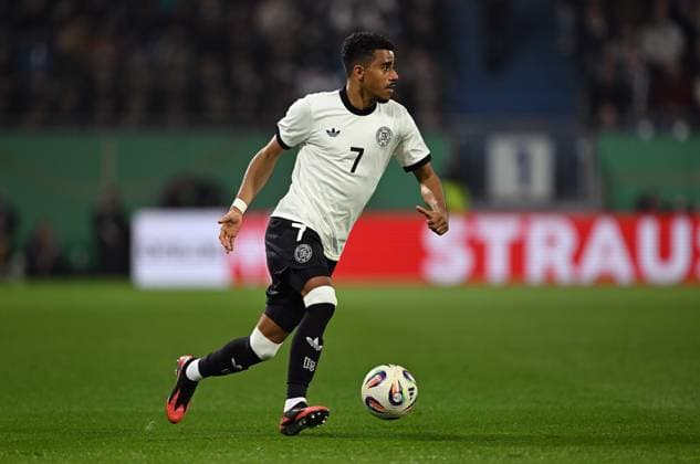 25 03 2025, xjhx, Soccer international match U21, Germany U21 Spain U21 v l Ansgar Knauff Germany U21 FREISTELLER DFL DFB REGULATIONS PROHIBIT ANY USE OF PHOTOGRAPHS as IMAGE SEQUENCES and or QUASI VIDEO Darmstadt