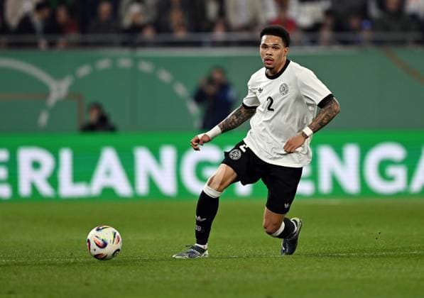 25 03 2025, xjhx, Soccer international match U21, Germany U21 Spain U21 v l Pharrel Nnamdi Collins Germany U21 FREISTELLER DFL DFB REGULATIONS PROHIBIT ANY USE OF PHOTOGRAPHS as IMAGE SEQUENCES and or QUASI VIDEO Darmstadt