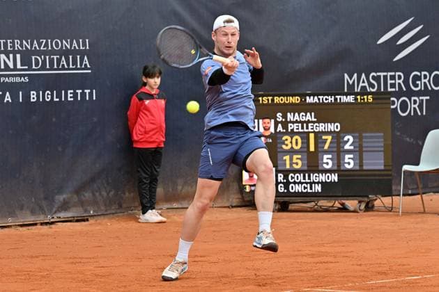 Foto IPP Felice De Martino Napoli 26 03 2025 Napoli Tennis Cup 2025 ATP, Tennis Herren Challenger Nella foto: Gauthier Onclin Italy Photo Press World Copyright Napoli italy Italia ITALY  Copyright: xR4924_italyphotopressx