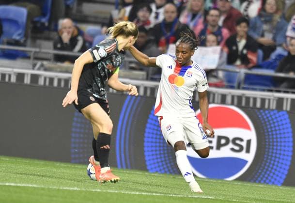 FOOTBALL : Lyon vs Bayern Munich - Ligue des CHampions - 26 03 2025 Tabitha CHAWINGA of Lyon during the UEFA Women s Champions League quarter-final second leg football match betwen Olympique Lyonnais and FC Bayern Munich at the groupama stadium Decines Charpieu Lyon on 26 march 2025  Copyright: xMourad_ALLILIx