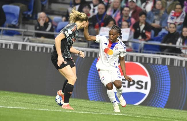 FOOTBALL : Lyon vs Bayern Munich - Ligue des CHampions - 26 03 2025 Tabitha CHAWINGA of Lyon during the UEFA Women s Champions League quarter-final second leg football match betwen Olympique Lyonnais and FC Bayern Munich at the groupama stadium Decines Charpieu Lyon on 26 march 2025  Copyright: xMourad_ALLILIx