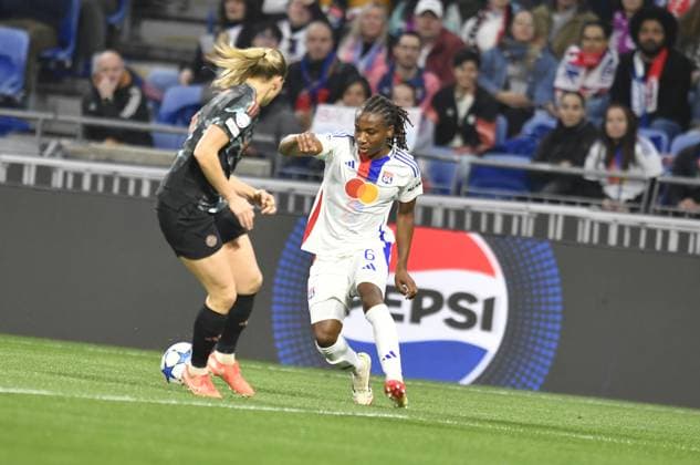 FOOTBALL : Lyon vs Bayern Munich - Ligue des CHampions - 26 03 2025 Tabitha CHAWINGA of Lyon during the UEFA Women s Champions League quarter-final second leg football match betwen Olympique Lyonnais and FC Bayern Munich at the groupama stadium Decines Charpieu Lyon on 26 march 2025  Copyright: xMourad_ALLILIx