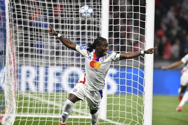 FOOTBALL : Lyon vs Bayern Munich - Ligue des CHampions - 26 03 2025 Tabitha CHAWINGA of Lyon scoring goal during the UEFA Women s Champions League quarter-final second leg football match betwen Olympique Lyonnais and FC Bayern Munich at the groupama stadium Decines Charpieu Lyon on 26 march 2025  Copyright: xMourad_ALLILIx