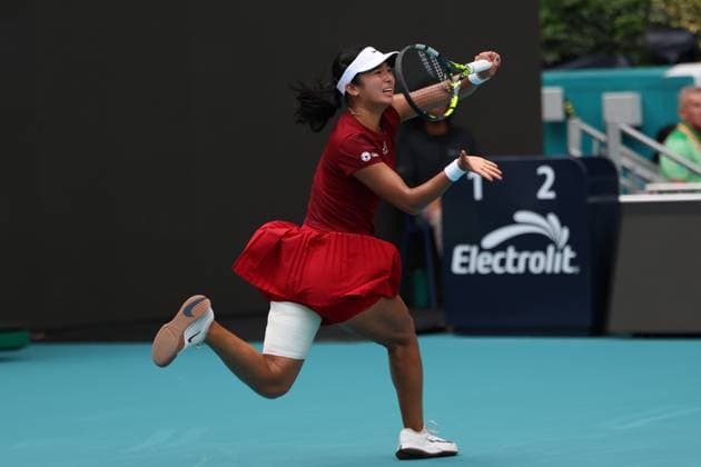 Miami Open 2025 Alexandra Eala during Miami Open 2025 tennis tournament in Miami USA on 26 March 2025. Miami USA  Copyright: xFotoxOlimpikx originalFilename:jastrzebowski-miamiope250326_npTLr.jpg