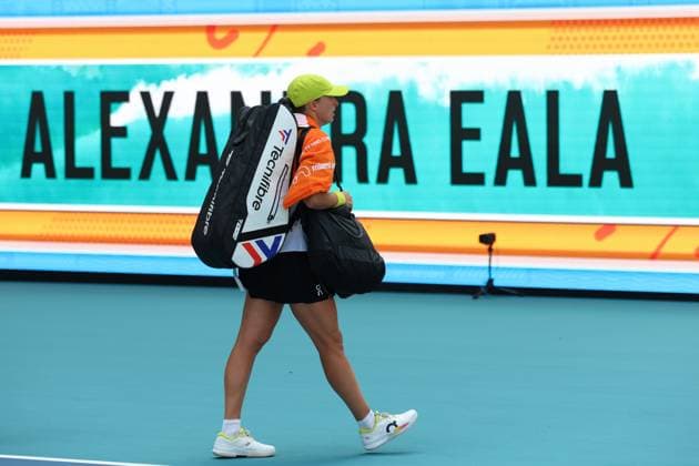 Miami Open 2025 Iga Swiatek during Miami Open 2025 tennis tournament in Miami USA on 26 March 2025. Miami USA  Copyright: xFotoxOlimpikx originalFilename:jastrzebowski-miamiope250326_npyhq.jpg