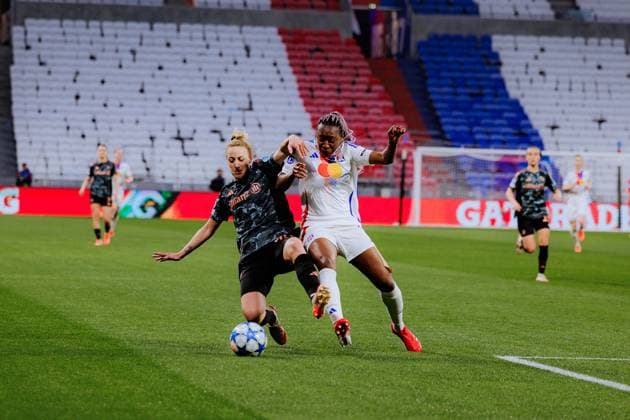 Lyon, France Kadidiatou Diani (11 Olympique Lyonnais) in action during the UEFA Womens Champions League quarter-final game between Olympique Lyonnais and Bayern Munich at Groupama Stadium in Lyon, France. (Pauline Figuet SPP) Copyright: xPaulinexFiguetx xSPPx spp-en-PaFiSp-PF_OLFCB2743