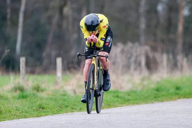 Owain Tomos Pattinson of Team Visma Lease a Bike Development , ITT Beltrum Stage 1, Metec Olympia s Tour Day 1, , March 26, 2025, Beltrum, Netherlands.