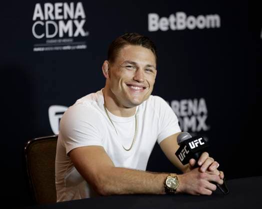 March 26, 2025, Mexico City, Mexico, MEX: DREW DOBER speaks to the media during Media Day for UFC Fight Night Mexico City at the InternContinental Mexico City hotel in Mexico City, MX. Mexico City MEX - ZUMAs346 20250326_zsp_s346_011 Copyright: xAlejandroxSalazarx