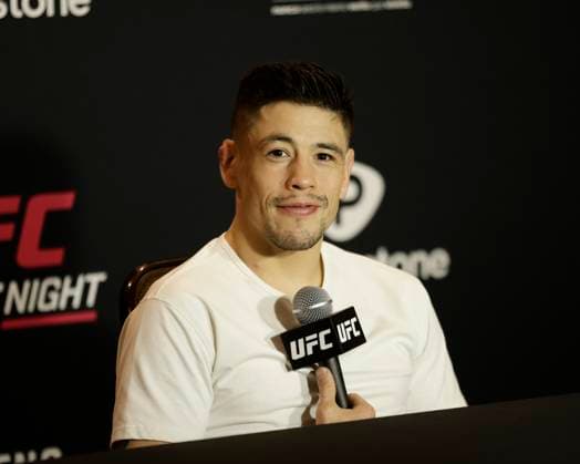 March 26, 2025, Mexico City, Mexico, MEX: BRANDON MORENO speaks to the media during Media Day for UFC Fight Night Mexico City at the InternContinental Mexico City hotel in Mexico City, MX. Mexico City MEX - ZUMAs346 20250326_zsp_s346_037 Copyright: xAlejandroxSalazarx