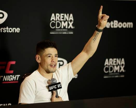 March 26, 2025, Mexico City, Mexico: BRANDON MORENO speaks to the media during Media Day for UFC Fight Night Mexico City at the InternContinental Mexico City hotel in Mexico City, MX. Mexico City MEX - ZUMAs346 20250326_zsp_s346_035 Copyright: xAlejandroxSalazarx