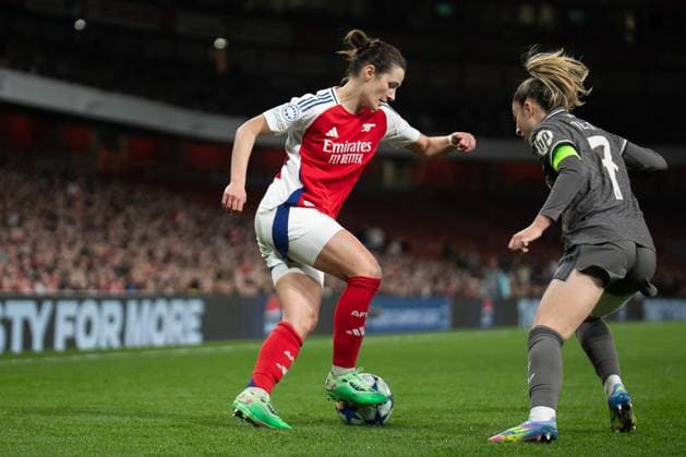 UEFA Women™s Champions League Quarter Final - Arsenal Women and Real Madrid Femenino LONDON, ENGLAND - MARCH 26: during the UEFA Women™s Champions League Quarter Final match between Arsenal Women and Real Madrid Femenino at Emirates Stadium on March 26, 2025 in London, England London United Kingdom Copyright: xNinaxFarooqix