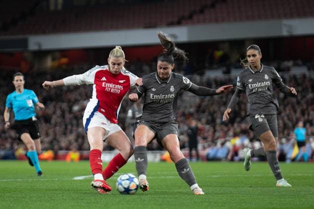 UEFA Women™s Champions League Quarter Final - Arsenal Women and Real Madrid Femenino LONDON, ENGLAND - MARCH 26: during the UEFA Women™s Champions League Quarter Final match between Arsenal Women and Real Madrid Femenino at Emirates Stadium on March 26, 2025 in London, England London United Kingdom Copyright: xNinaxFarooqix