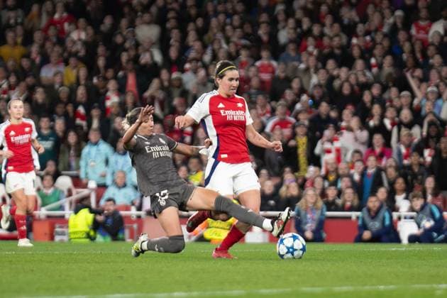 UEFA Women™s Champions League Quarter Final - Arsenal Women and Real Madrid Femenino LONDON, ENGLAND - MARCH 26: during the UEFA Women™s Champions League Quarter Final match between Arsenal Women and Real Madrid Femenino at Emirates Stadium on March 26, 2025 in London, England London United Kingdom Copyright: xNinaxFarooqix
