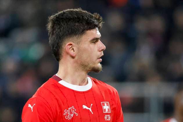 Albian Hajdari Switzerland, 03 , Switzerland, Football, Friendly match, Switzerland vs Luxembourg, 25 03 2025, Kybunpark, St Gallen, Switzerland St Gallen Kybunpark St Gallen Switzerland Copyright: xGrantxHubbsx