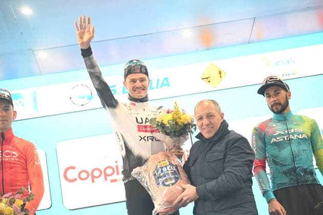 27-03-2025 Settimana Internazionale Coppi E Bartali; Tappa 03 Riccione - Cesena; 2025, Uae Team Emirates - Xrg; Vine, Jai; Dagnoni, Cordiano; Cesena; 