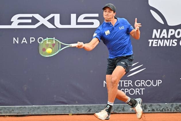 Foto IPP Felice De Martino Napoli 27 03 2025 Napoli Tennis Cup 2025 ATP, Tennis Herren Challenger Nella foto: Luciano Danderi Italy Photo Press World Copyright Napoli italy Italia ITALY  Copyright: xR4924_italyphotopressx