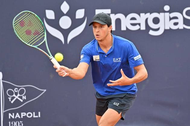 Foto IPP Felice De Martino Napoli 27 03 2025 Napoli Tennis Cup 2025 ATP, Tennis Herren Challenger Nella foto: Luciano Danderi Italy Photo Press World Copyright Napoli italy Italia ITALY  Copyright: xR4924_italyphotopressx