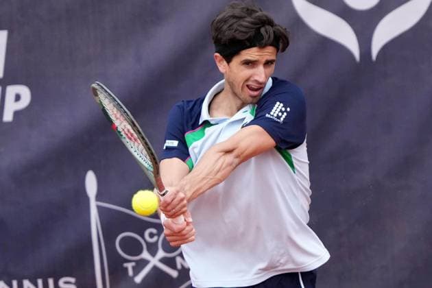 NAPLES, ITALY - MARCH 27 : Pierre Hugues Herbert during the ATP, Tennis Herren Challenger Tour match between MAX Hans Rehberg (GERMANY) and Pierre Hugues Herbert (FRANCE) on March 27, 2025 in Naples, Italy Copyright: xFOTOAGENZIAx