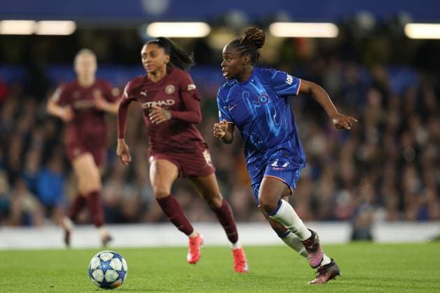 London England, March 27th 2025: Sandy Baltimore of Chelsea during the UEFA Women s Champions League match between Chelsea and Manchester City at Stamford Bridge in London, England (Alexander Canillas SPP) Copyright: xAlexanderxCanillas SPPx spp-en-AlCa-9U2A8432