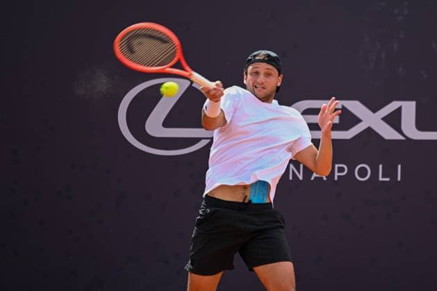 Federico Arnaboldi (Ita) during the match ATP, Tennis Herren Challenger Napoli Mens S Singles quarter on March 28, 2024 at Tennis Club in Napoli, Italy  Copyright: xAndreaxRosito IPAxSportx xipa-agency.netx xx IPA_55819002 IPA_Agency_IPA55819002