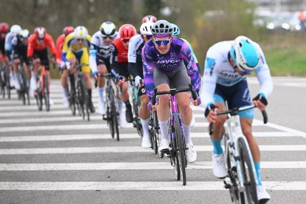 E3 Saxo Classic 2025 Cycling Race Harelbeke, Belgium - March 28 : Sutterlin Jasha (GER) of Team Jayco Alula attacking during the Men Elite UCI World Tour 68th E3 Saxo Classic cycling race of 208 kms with start in Harelbeke and finish in Harelbeke on March 28, 2025 in Harelbeke, Belgium, 28 03 2025 ( Motordriver Kenny Verfaillie - Harelbeke Belgium  Copyright: xVincentxKalutx