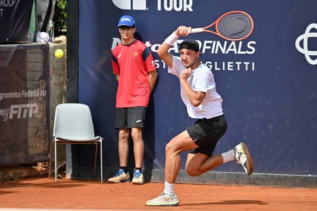 Foto IPP Felice De Martino Napoli 27 03 2025 Napoli Tennis Cup 2025 ATP, Tennis Herren Challenger Nella foto: Federico Arnaboldi Italy Photo Press World Copyright Napoli italy Italia ITALY  Copyright: xR4924_italyphotopressx