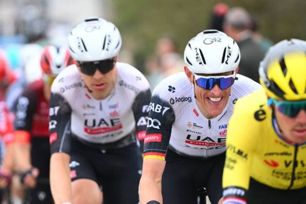 E3 Saxo Classic 2025 Cycling Race Harelbeke, Belgium - March 28 : Politt Nils (GER) of Uae Team Emirates - Xrg in action during the Men Elite UCI World Tour 68th E3 Saxo Classic cycling race of 208 kms with start in Harelbeke and finish in Harelbeke on March 28, 2025 in Harelbeke, Belgium, 28 03 2025 ( Motordriver Kenny Verfaillie - Harelbeke Belgium  Copyright: xVincentxKalutx