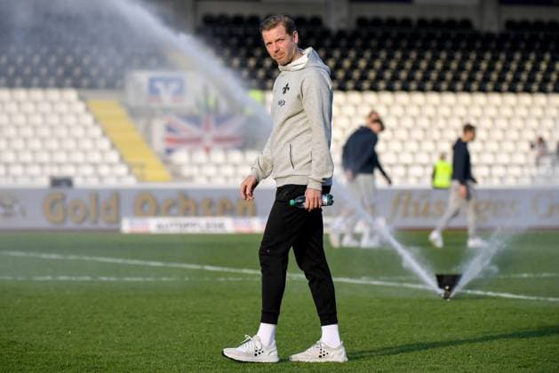 28 03 2025, xemx, Soccer 2 Bundesliga, SSV Ulm 1846 SV Darmstadt 98 v l Head Coach Florian Kohfeldt SV Darmstadt 98 DFL DFB REGULATIONS PROHIBIT ANY USE OF PHOTOGRAPHS as IMAGE SEQUENCES and or QUASI VIDEO Ulm