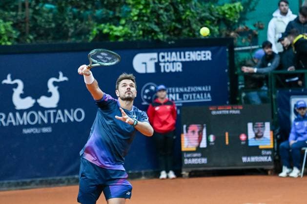 TENNIS - Eventi nazionali - Tennis Napoli Cup Stan Wrawinka during the match ATP, Tennis Herren Challenger Napoli Mens S Singles quarter on March 28, 2024 at Tennis Club in Napoli, Italy Napoli Italy  Copyright: xIPAxSport ABACAx