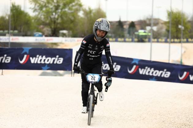 March 28, 2025, Verona, Veneto, Italy: MEREL SMULDERS of Netherlands in the UEC BMX European Cup Round 1 in Verona, Italy Verona Italy - ZUMAc179 20250328_zep_c179_015 Copyright: xMickaelxChavetx