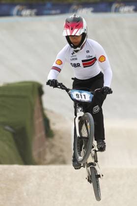 March 28, 2025, Verona, Veneto, Italy: Tokyo 2020 Olympic Champion BETHANY SHRIEVER 911 of Great Britain in the UEC BMX European Cup Round 1 in Verona, Italy Verona Italy - ZUMAc179 20250328_zep_c179_020 Copyright: xMickaelxChavetx