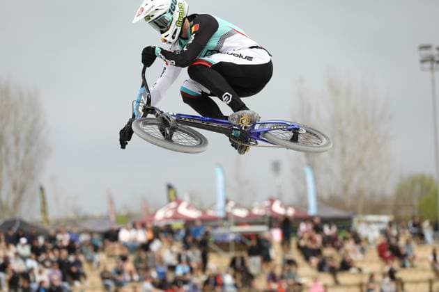 March 28, 2025, Verona, Veneto, Italy: LORIS JEANMOYE of Belgium in the Under 23 of the UEC BMX European Cup Round 1 in Verona, Italy Verona Italy - ZUMAc179 20250328_zep_c179_029 Copyright: xMickaelxChavetx