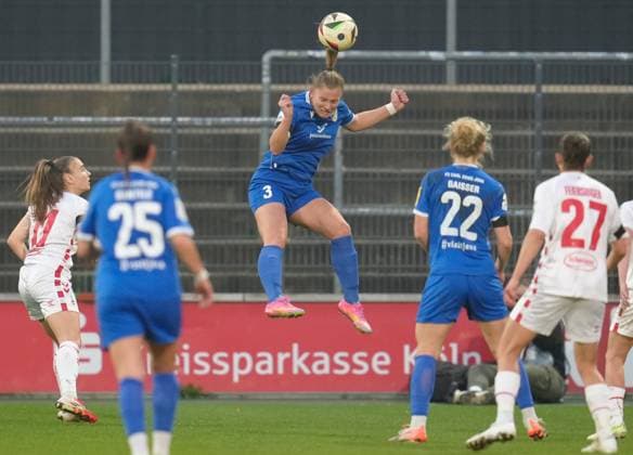 Toma Ihlenburg FC Carl Zeiss Jena, 3 GER, 1 FC Koeln vs FC Carl Zeiss Jena, Football, Google Pixel Womens Bundesliga, Matchday 18, Season 2024 2025, 28 03 2025 DFL REGULATES PROHIBIT ANY USE OF PHOTOGRAPHS AS IMAGE SEQUENCES AND OR QUASI VIDEO GER, 1 FC Koeln vs FC Carl Zeiss Jena, Football, Google Pixel Womens Bundesliga, Matchday 18, Season 2024 2025, 28 03 2025 Koeln Copyright: xEibner-Pressefoto ScottxColemanx EP_SCN