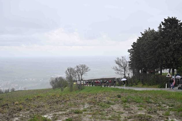 Radsport, Settimana Coppi e Bartali, 5. Etappe 29-03-2025 Settimana Internazionale Coppi E Bartali; Tappa 05 Brisighella - Forli; Rocca Delle Caminate; 