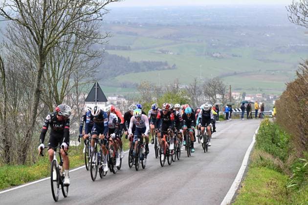 Radsport, Settimana Coppi e Bartali, 5. Etappe 29-03-2025 Settimana Internazionale Coppi E Bartali; Tappa 05 Brisighella - Forli; Rocca Delle Caminate; 