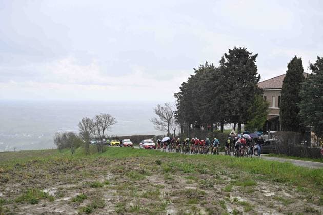Radsport, Settimana Coppi e Bartali, 5. Etappe 29-03-2025 Settimana Internazionale Coppi E Bartali; Tappa 05 Brisighella - Forli; Rocca Delle Caminate; 