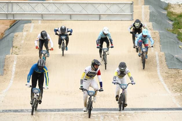 March 29, 2025, Verona, Veneto, Italy: CASPER PIPERS of Netherlands reacst to winning the Men Under 23 final of the UEC BMX European Cup Round 1 in Verona, Italy Verona Italy - ZUMAc179 20250329_zep_c179_080 Copyright: xMickaelxChavetx