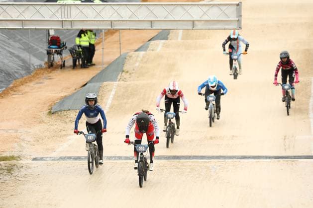 March 29, 2025, Verona, Veneto, Italy: FRANCESCA CINGOLANI 555 of Italy wins the Women Under 23 Final of the UEC BMX European Cup Round 1 in Verona, Italy Verona Italy - ZUMAc179 20250329_zep_c179_111 Copyright: xMickaelxChavetx