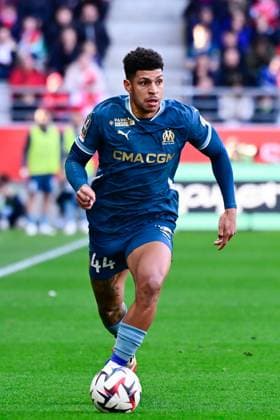 FOOTBALL : Reims vs Marseille - Ligue 1 - 29 03 2025 LUIS HENRIQUE ( 44 - Olympique Marseille ) during the Ligue 1 match between Stade de Reims and Olympique de Marseille at Stade Auguste Delaune on March 29, 2025 in Reims, France. ( Photo by Dante Badano PsnewZ ) - ReimsFrance  Copyright: xDantexBadanox