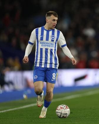 Brighton, England, March 29th 2025: Brajan Gruda of Brighton & Hove Albion during the FA Cup match between Brighton & Hove Albion and Nottingham Forest at the American Express Stadium in Brighton, England (Alexander Canillas SPP) Copyright: xAlexanderxCanillas SPPx spp-en-AlCa-9U2A9519