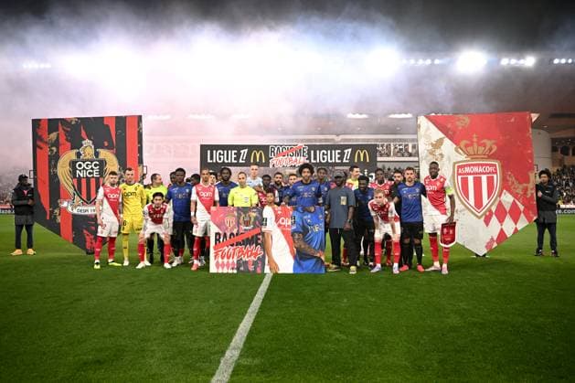 Fußball, AS Monaco - OGC Nizza AS Monaco v OGC Nice - Ligue 1 McDonald s 2024 2025 Equipe de football de Monaco ASM - Equipe de football de Nice OGCN - Jerome BRISARD (ARBITRE) during the Ligue 1 match between Monaco and Nice at Stade Louis II on March 29, 2025 in Monaco, Monaco. Monaco Monaco  Copyright: xFEPx 776301621