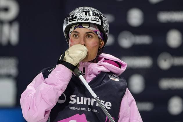 FREE STYLE, SNOWBOARD - FIS SX and SB WC Engadin 2025 SANKT MORITZ,SWITZERLAND,29.MAR.25 - FREE SKI - FIS Freestyle Ski and Snowboard World Championships, Big Air, finals, ladies, men. Image shows Lara Wolf (AUT).  GEPAxpictures xMatthiasxTrinkl