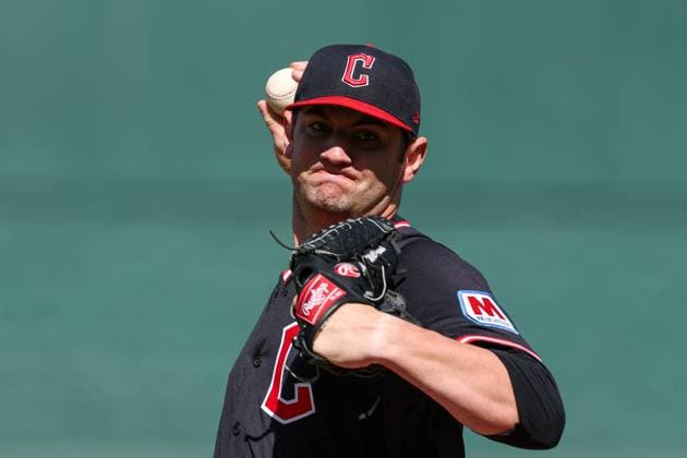 MLB, Baseball Herren, USA 2025: Guardians Vs Royals MAR 29 March 29, 2025: Cleveland Guardians starting pitcher Gavin Williams (32) warms up before the bottom of the first inning of an MLB baseball game against the Kansas City Royals at Kauffman Stadium in Kansas City, MO. David Smith CSM (Credit Image: Â David Smith Cal Media) Kansas City Mo United States of America EDITORIAL USE ONLY Copyright: xx ZUMA-20250329_zma_c04_044.jpg DavidxSmithx csmphotothree370228