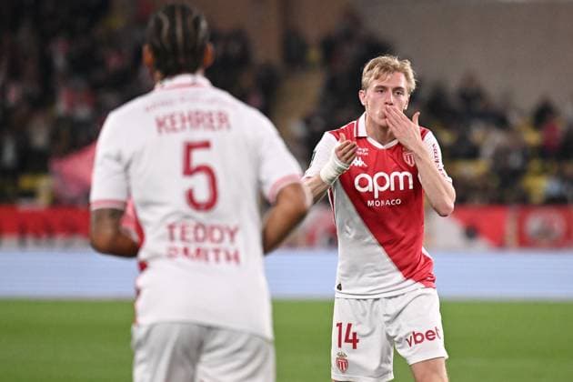 AS Monaco v OGC Nice - Ligue 1 McDonald s 2024 2025 14 Mika BIERETH (asm) during the Ligue 1 match between Monaco and Nice at Stade Louis II on March 29, 2025 in Monaco, Monaco. Monaco Monaco  Copyright: xFEPx 776301621
