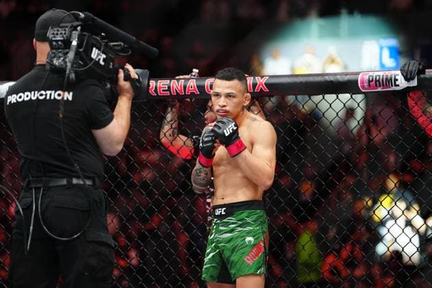 UFC Fight Night - Moreno vs Erceg MEXICO CITY, MEXICO - MARCH 29: Ronaldo Rodriguez and Kevin Borjas meet in the octagon for a 3-round bout at UFC Fight Night - Moreno vs Erceg at Arena CDMX on March 29, 2025 in Mexico City, Mexico (Photo by Louis Grasse PxImages) Mexico City, Mexico Arena CDMX LAS VEGAS, NV United States Copyright: xLouisxGrassex