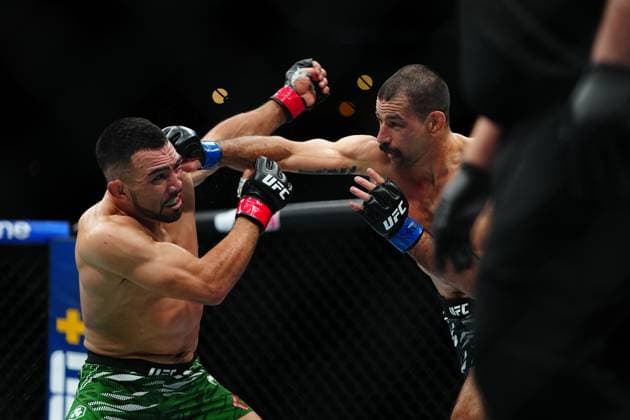 UFC Fight Night - Moreno vs Erceg MEXICO CITY, MEXICO - MARCH 29: Rafa Garcia and Vinc Pichel meet in the octagon for a 3-round bout at UFC Fight Night - Moreno vs Erceg at Arena CDMX on March 29, 2025 in Mexico City, Mexico (Photo by Louis Grasse PxImages) Mexico City, Mexico Arena CDMX LAS VEGAS, NV United States Copyright: xLouisxGrassex