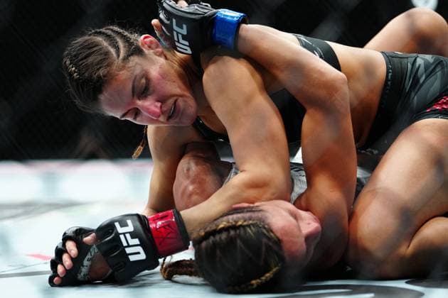UFC Fight Night - Moreno vs Erceg MEXICO CITY, MEXICO - MARCH 29: Loopy Godinez and Julia Polastri meet in the octagon for a 3-round bout at UFC Fight Night - Moreno vs Erceg at Arena CDMX on March 29, 2025 in Mexico City, Mexico (Photo by Louis Grasse PxImages) Mexico City, Mexico Arena CDMX LAS VEGAS, NV United States Copyright: xLouisxGrassex