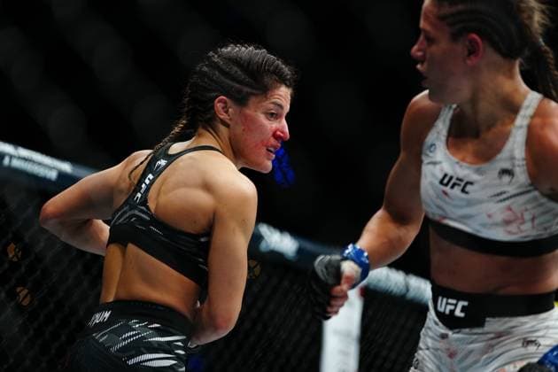 UFC Fight Night - Moreno vs Erceg MEXICO CITY, MEXICO - MARCH 29: Loopy Godinez and Julia Polastri meet in the octagon for a 3-round bout at UFC Fight Night - Moreno vs Erceg at Arena CDMX on March 29, 2025 in Mexico City, Mexico (Photo by Louis Grasse PxImages) Mexico City, Mexico Arena CDMX LAS VEGAS, NV United States Copyright: xLouisxGrassex