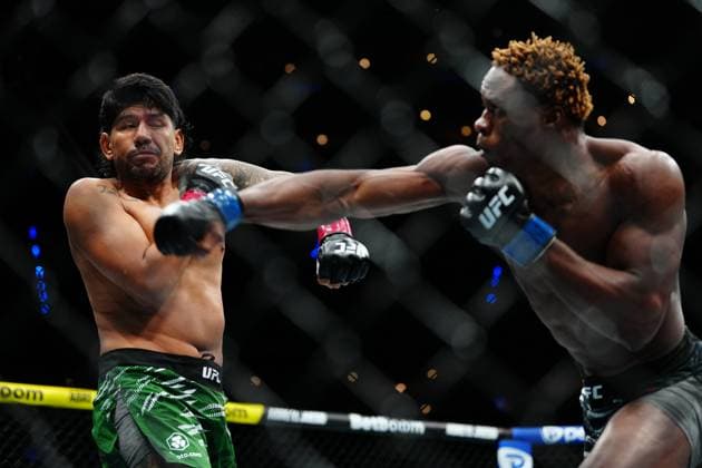 March 29, 2025, Mexico City, Mexico, Las Vegas, Nv, United States: Jose Daniel Medina and Ateba Gautier meet in the octagon for a 3-round bout at UFC Fight Night - Moreno vs Erceg at Arena CDMX on March 29, 2025 in Mexico City, Mexico ( PxImages) Mexico City, Mexico United States - ZUMAp175 20250329_zsa_p175_152 Copyright: xLouisxGrassex
